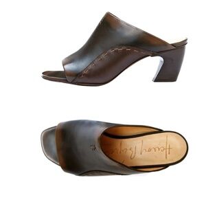 Henry Beguelin MID-HEEL MULES SPAZZOLATO BROWN